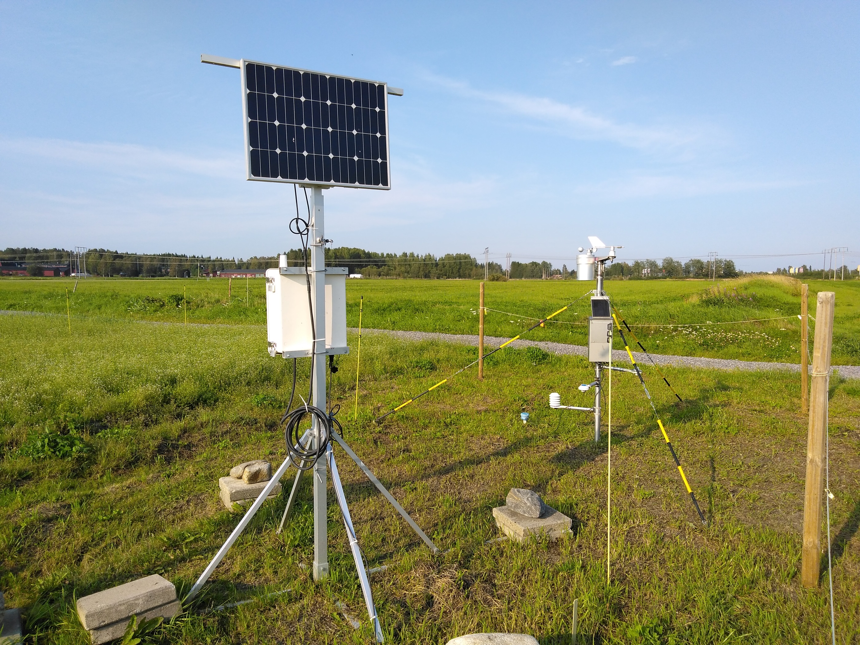 Weather Station at Röbäcksdalen currently run by solar panles (Photo: Johanna Wallsten)