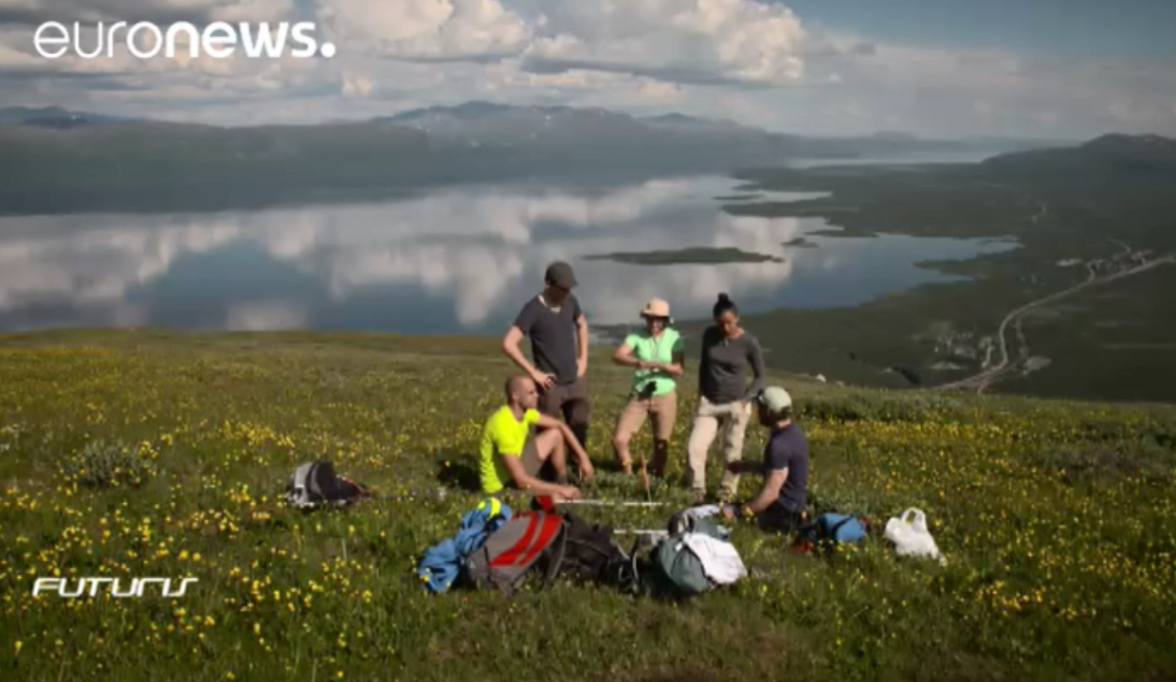 Bild från dokumentären om Abisko naturvetenskalpga station av Euro News.
