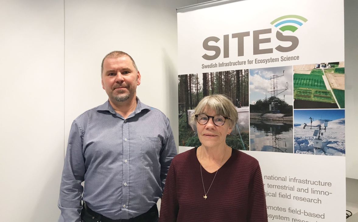 SITES Styrgruppsordförande Barbara Ekbom tillsammans med SITES föreståndare, Stefan Bertilsson. Foto av Ida Taberman.