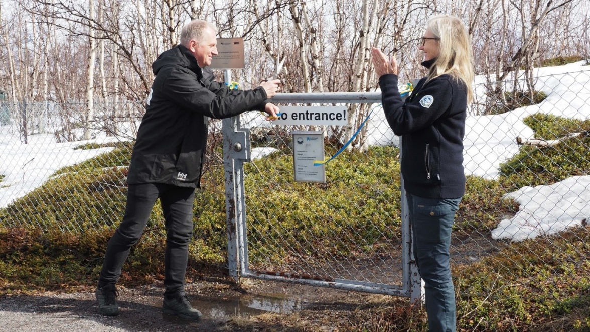 Håkan Wirtén, Director General of SMHI, at the meteorological measuring station at Abisko Scientific Research Station. Photo: Melina Granberg