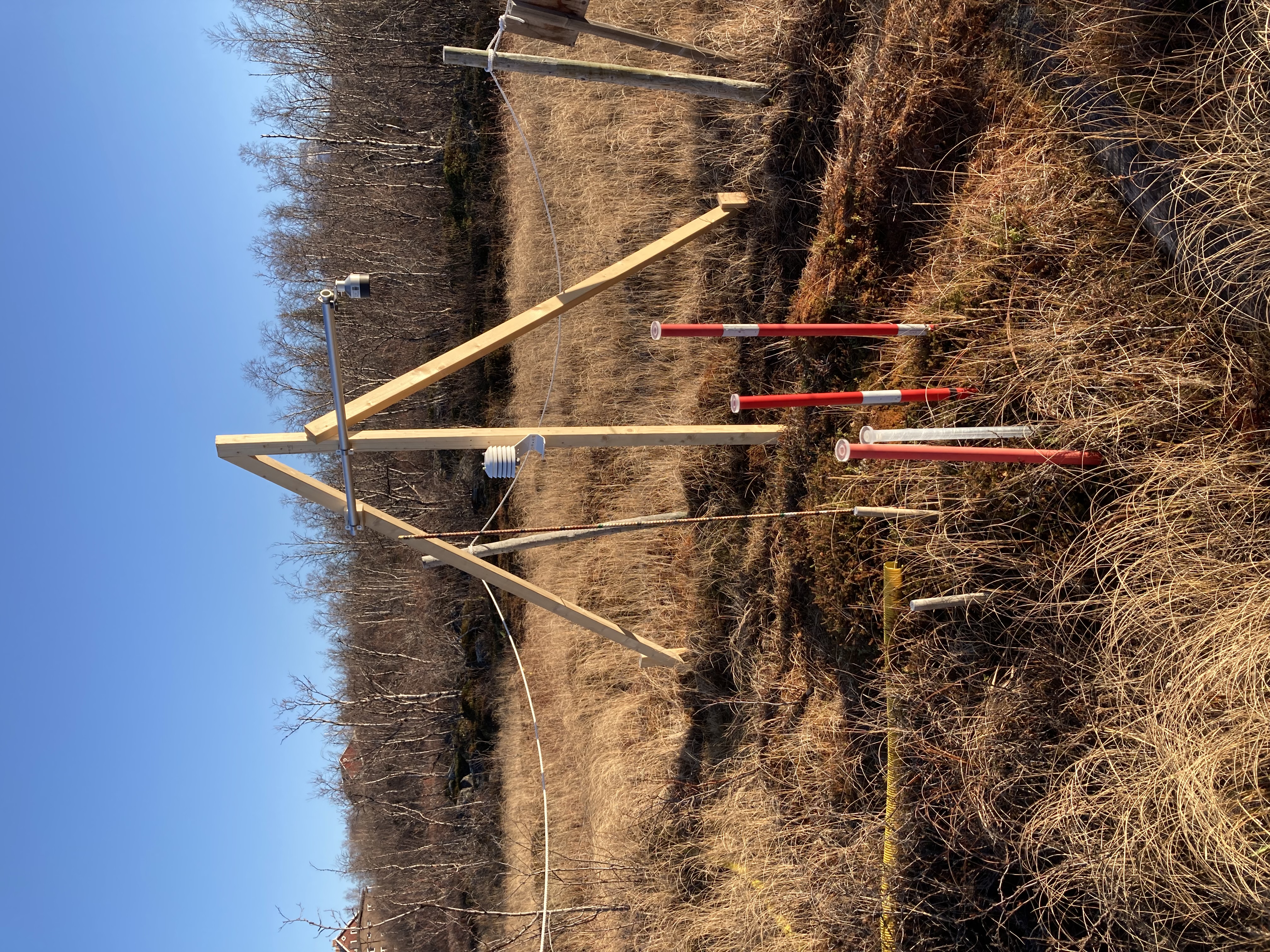 Newly deployed snow depth sensor near Abisko research station. Photographer: Niklas Rakos